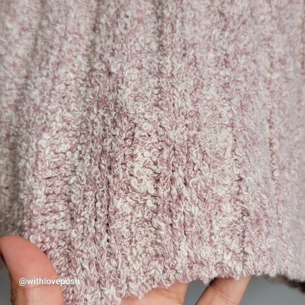 FREE PEOPLE pink knit oversized sweater top  XS
